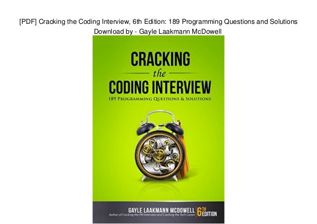 Cracking the coding interview pdf java